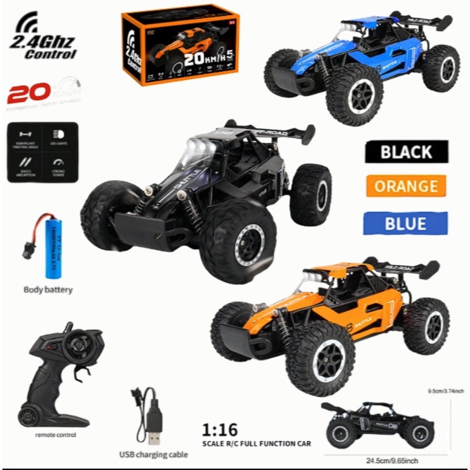 Carrinho Controle Remoto Trilha Recarregável Brin