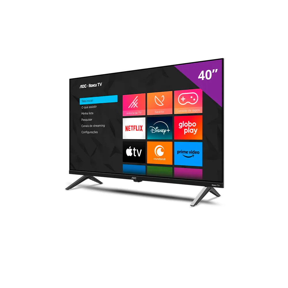 Smart TV LED AOC 40 Polegadas Full HD Roku 40S5045