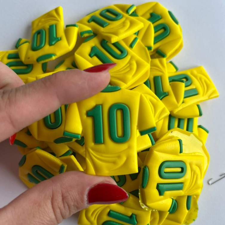 KIT APLIQUE EMBORRACHADO  BRASIL, PACTE COM 20 PE�