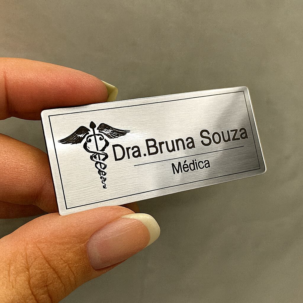 Broche Crachá Personalizado Acrílico Magnético 