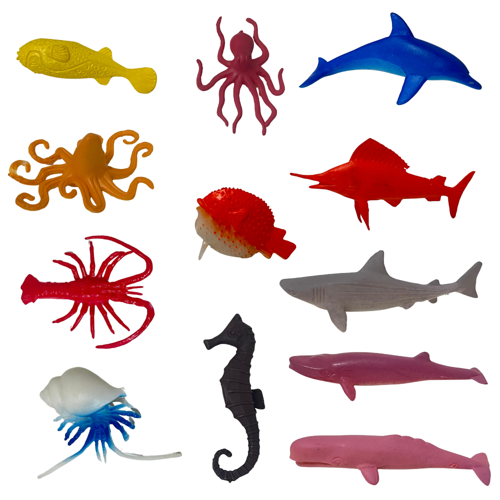 Animais Marinhos Tubarão Peixe Caranguejo Realist