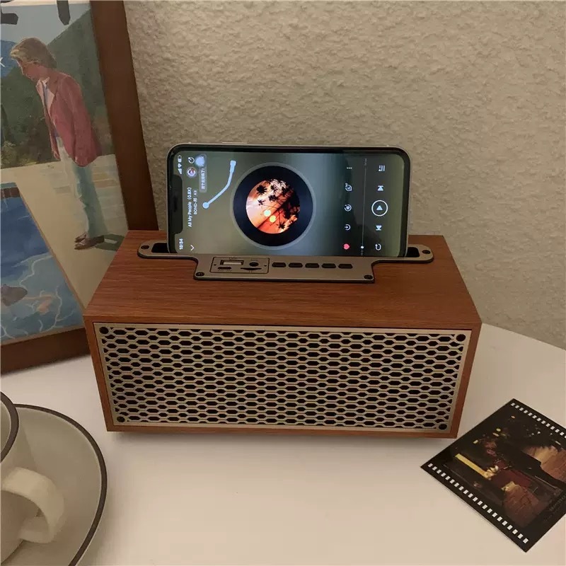 Caixa de Som Radio Retrô Vintage Bluetooth Portá