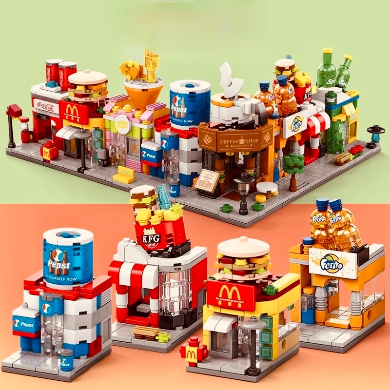 Kit de Mini Blocos  Construção e Decoração par