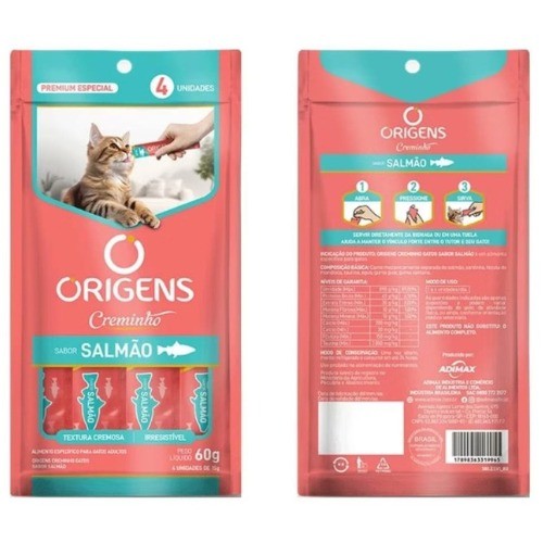 Petisco Cremoso CREMINHO Origens Pure para salmão