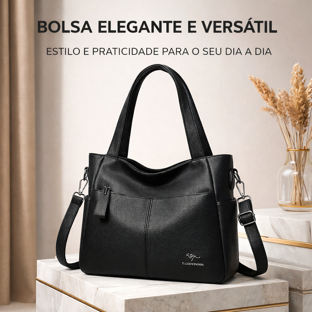 Bolsa Grande De Ombro Transversal Com Alça Latera