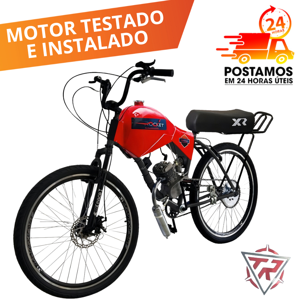 Bicicleta Motorizada 80cc Coroa  Freio a Disco Ban