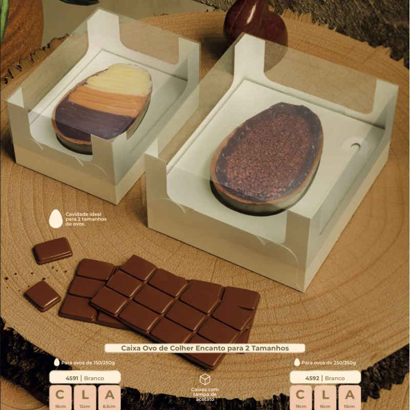 10~40 CAIXAS OVO DE PÁSCOA AJUSTÁVEL COLHER 150/