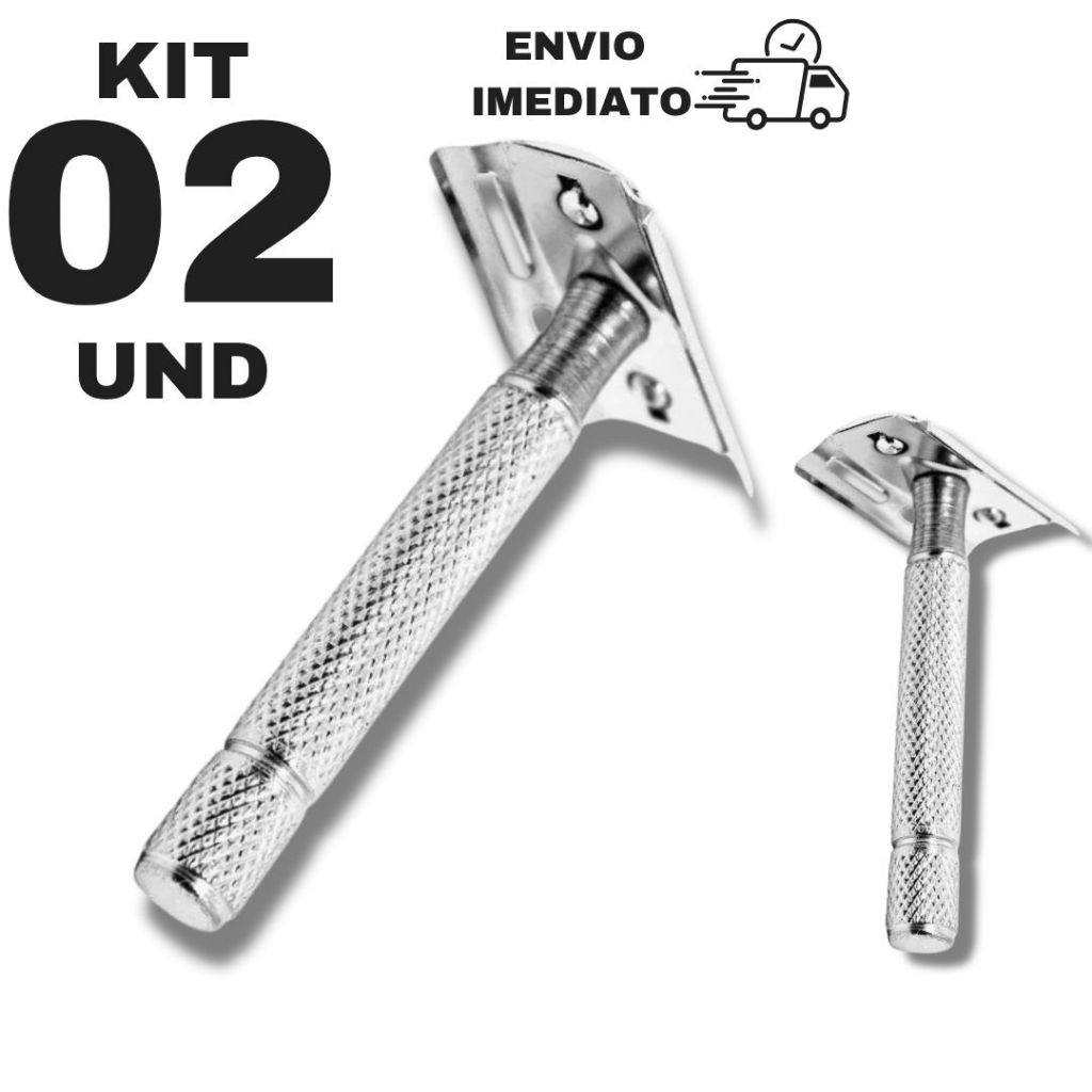 Kit 02 Aparelho de Barbear Clássico Retrô Articu