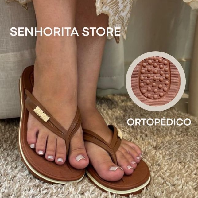 Sandalia Chinelo Feminina Ortopedica Antiderrapant
