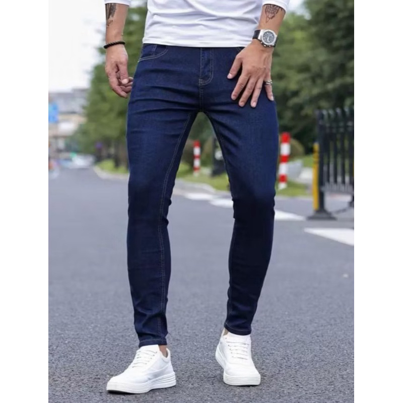 Calça Jeans Masculina Tradicional Skinny com Elas
