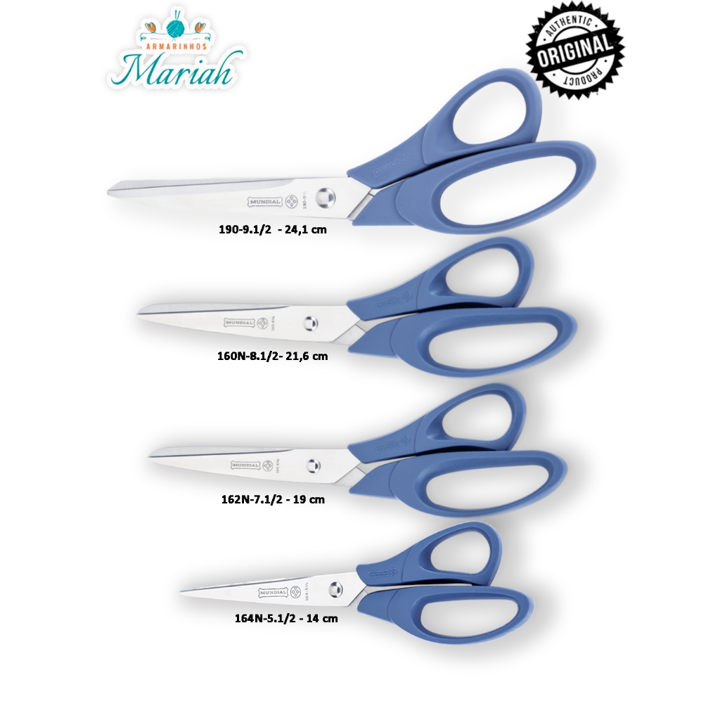 TESOURAS MUNDIAL AZUL CORTE FACIL