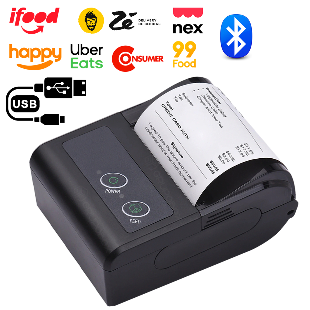 Impressora Termica Bluetooth Cupom Pedidos Portati