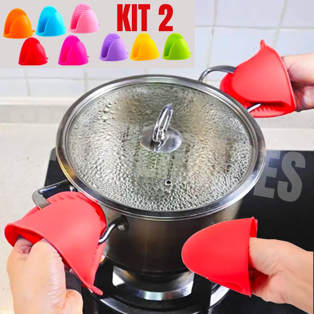 Kit 2 Pegador de Panela Luva Proteção Silicone T