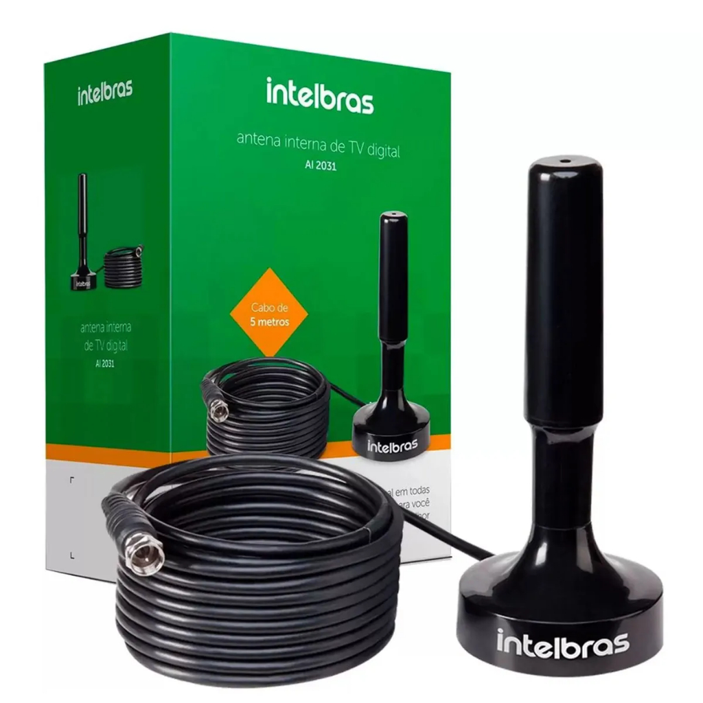 ANTENA INTELBRAS INTERNA TV DIGITAL UHF HDTV 4K AI
