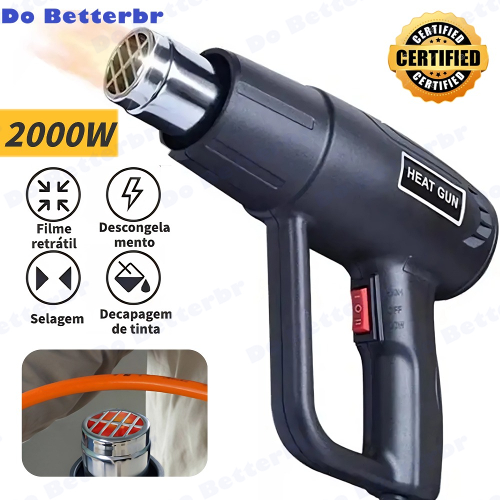 Soprador Térmico 2000w Duas temperatura até 550 