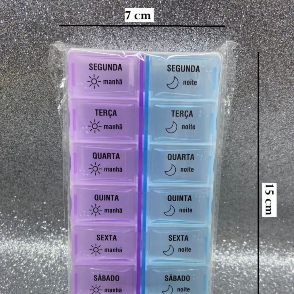 Porta Organizador De Comprimido 14 Dias Caixinha D