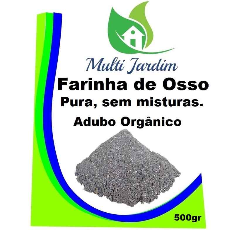500gr Farinha Orgânica Fertilizante Adubo Orgâni