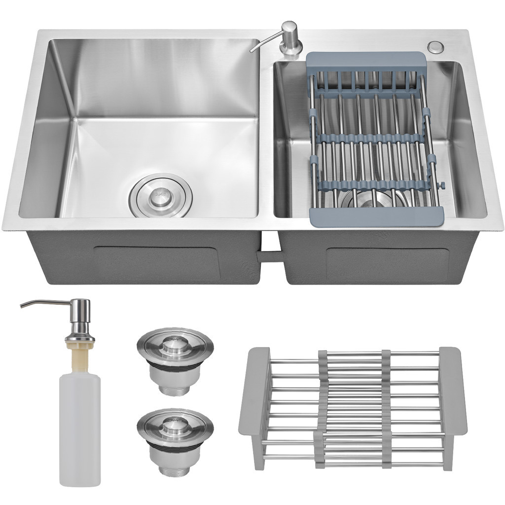 Cuba Cozinha Gourmet Pia Aço Inox Dupla Quadrada 
