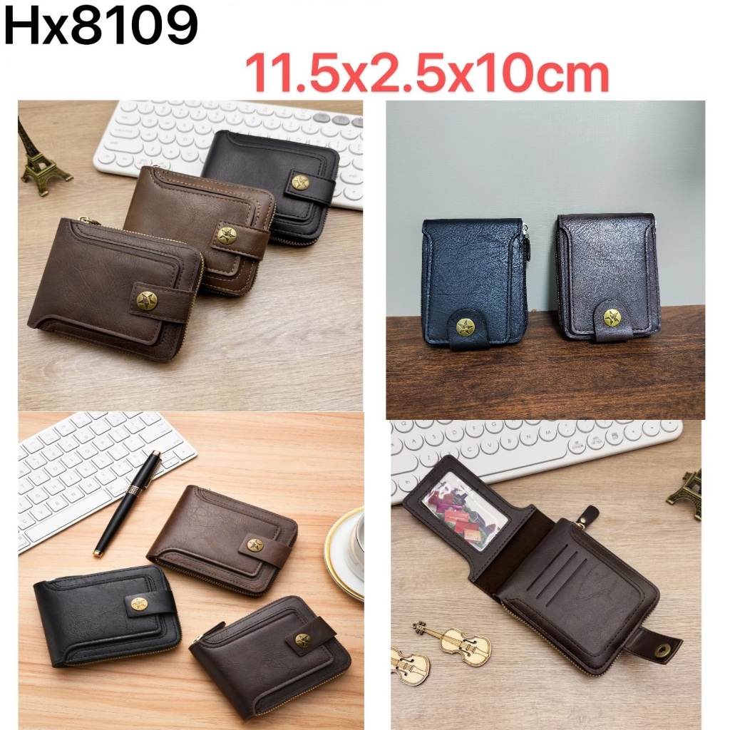 Carteira Masculina Pequena Porta Cartões de Couro