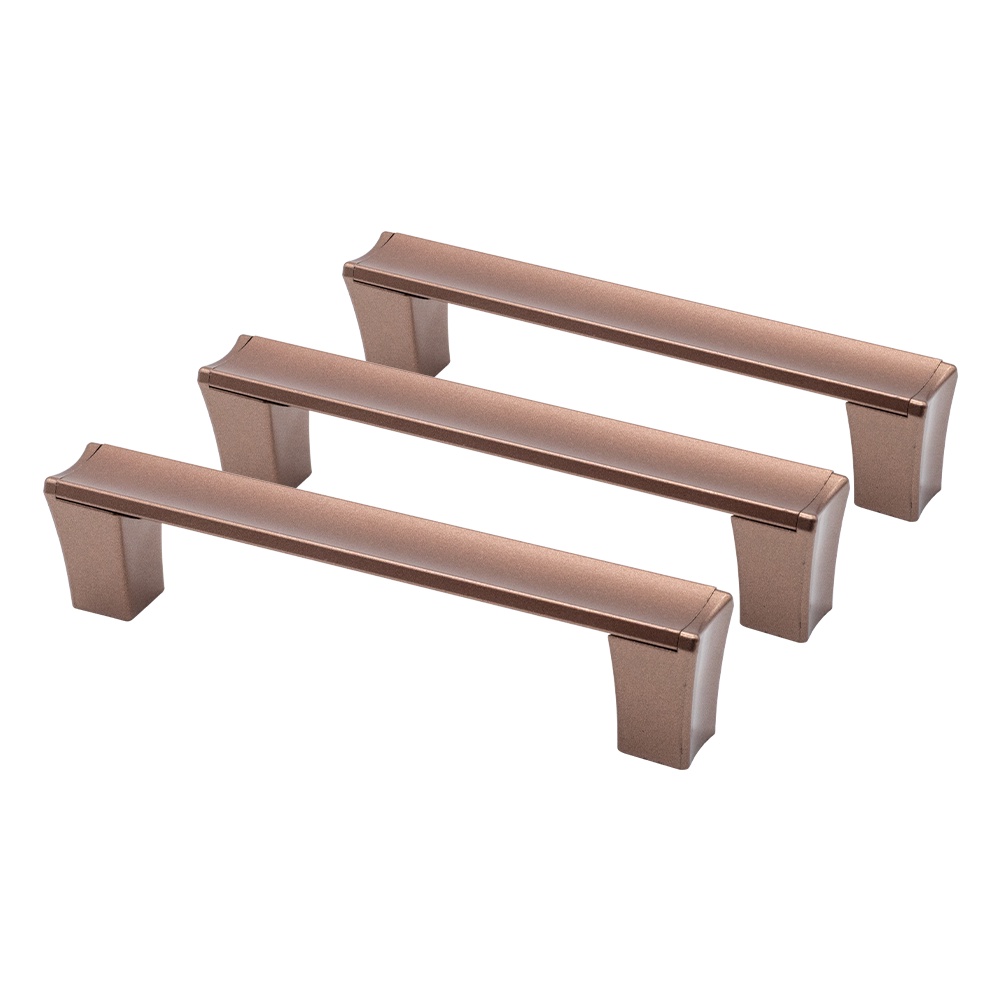 3 Puxadores De Moveis Gavetas Armario Slim Cobre 9