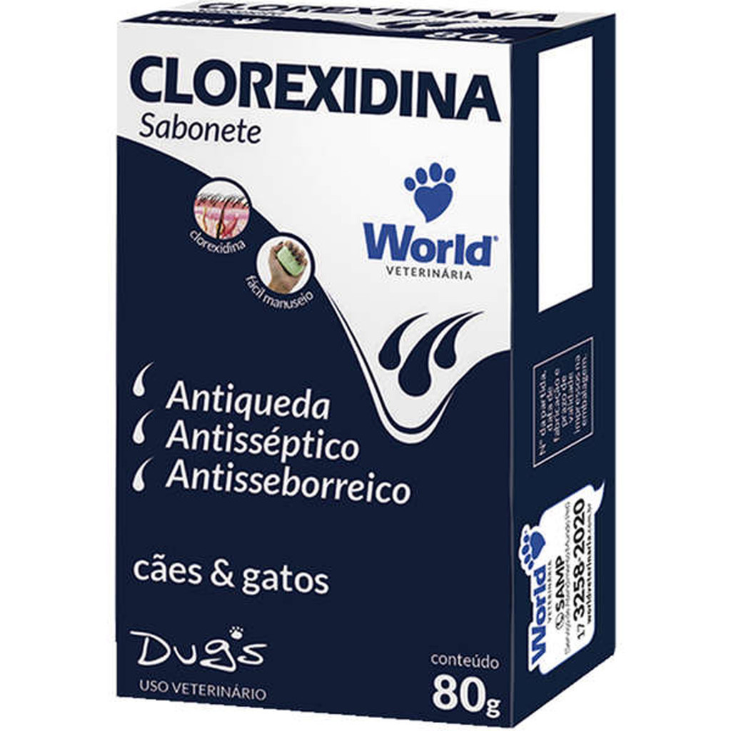 Sabonete Clorexidina Dugs World Veterinária para 