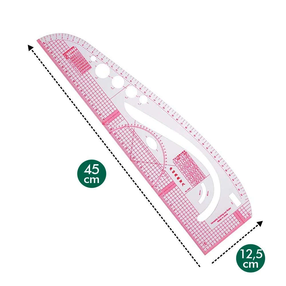 MGC – Régua De Corte Modelagem 3 em 1 Flex�