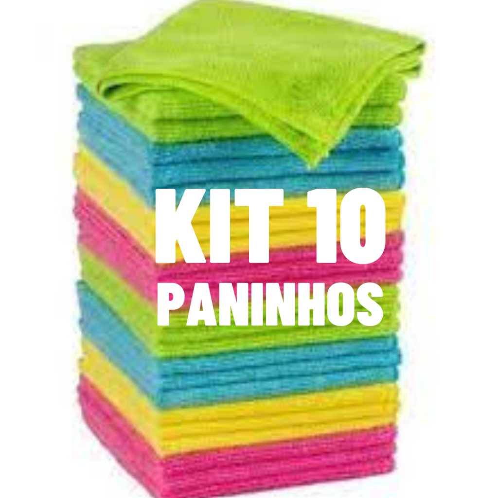 Kit 10 Panos Microfibra paninho de pia  29×29