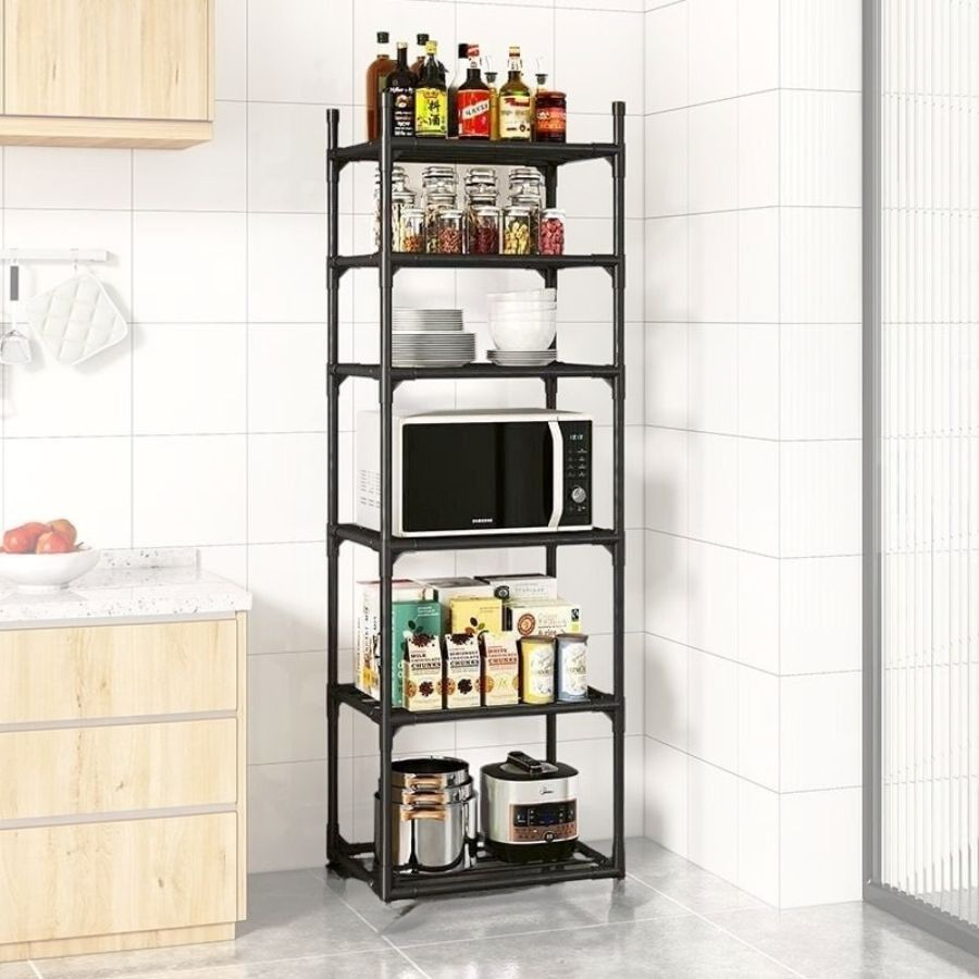Estante 6 Prateleiras Cozinha de Aço Multiuso Pan