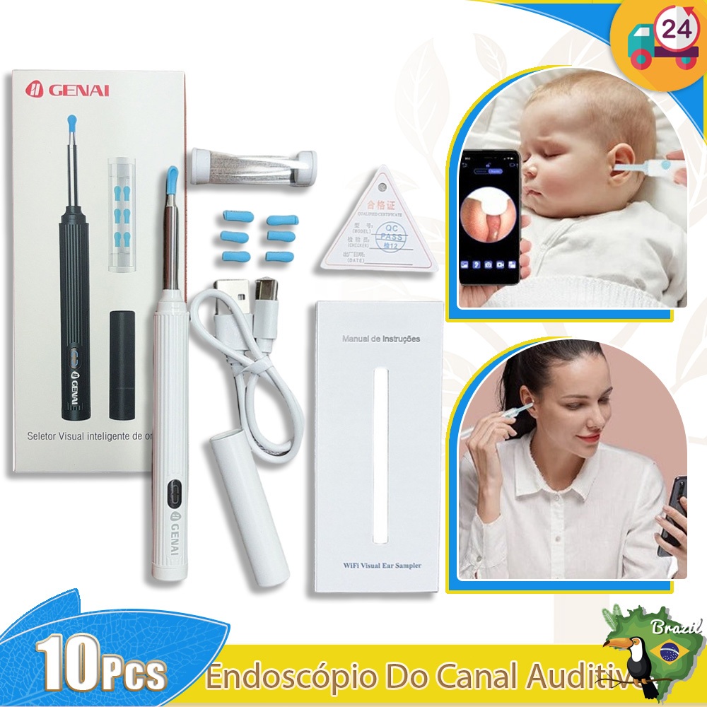 Removedor Cera Camera Otoscopio Hd Endoscopica Rec