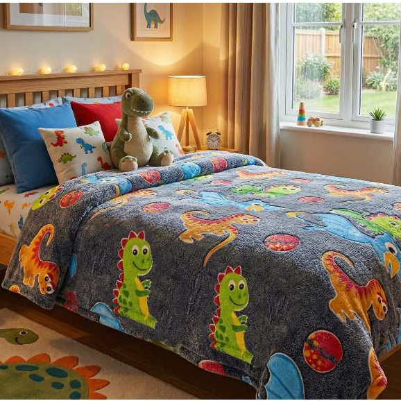 Cobertor Manta Solteiro Infantil Brilha No Escuro 