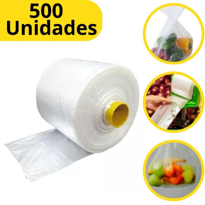 Bobina Saco Plástico Fundo Estrela Picotada Picot