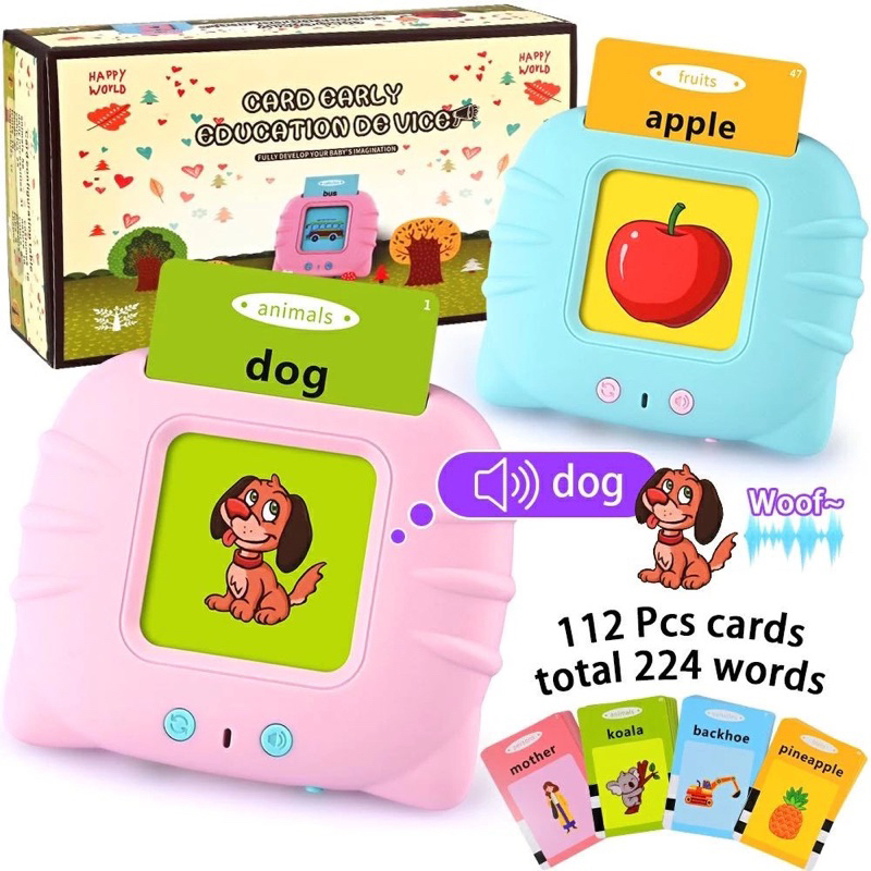 Brinquedo Card Infantil Cartão Fala Inglês Portu