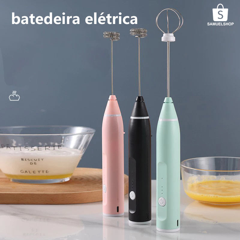 Batedor Misturador Mixer Elétrico para Bebidas Le