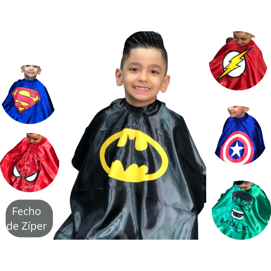 Capa de Barbeiro infantil cabeleireiro corte profi