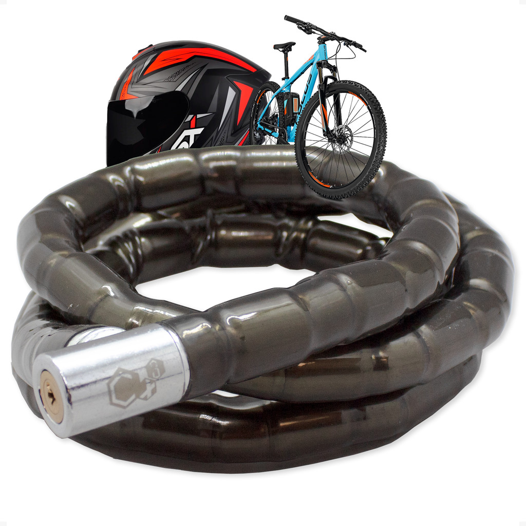 Corrente Cadeado Articulado Trava Para Motos 22MM 