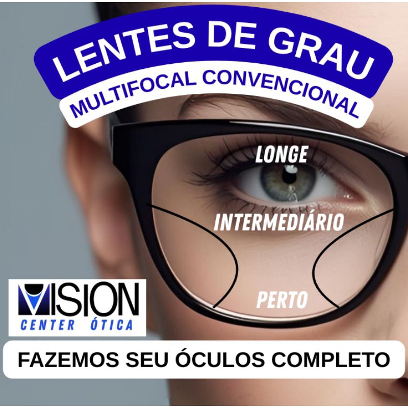 Par Lentes de Grau óculos Multifocal Progressiva 