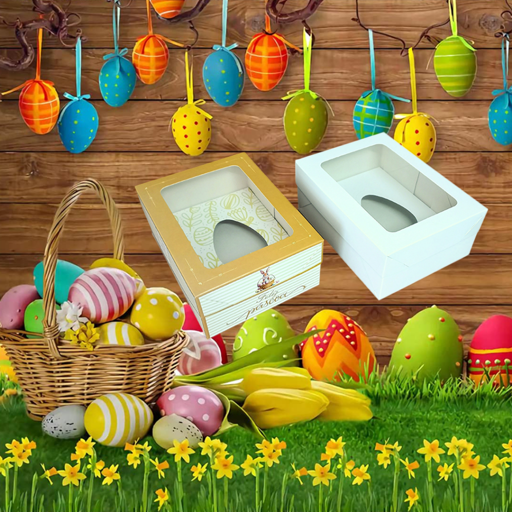 Caixa de Ovo de Páscoa com Visor | 3 em 1 (150g +