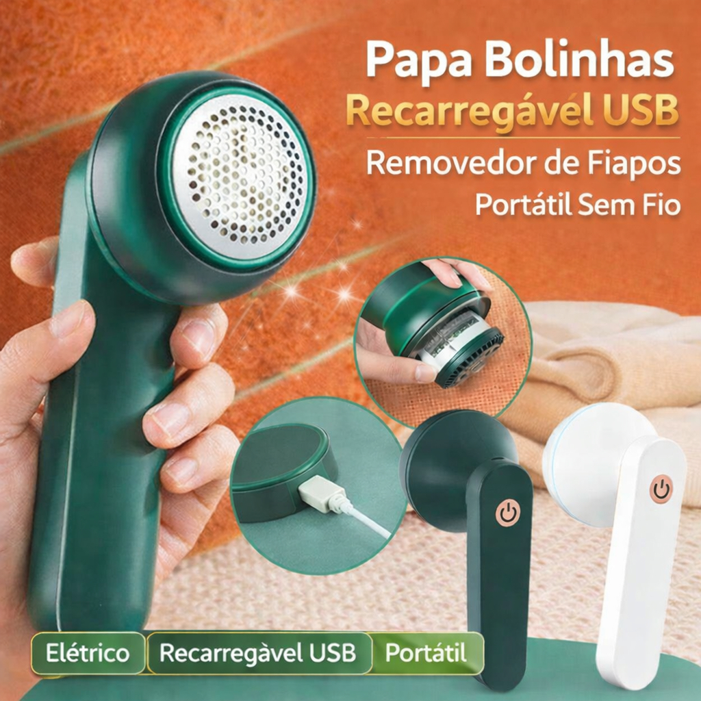 Papa Bolinhas Elétrico Recarregável USB Removedo