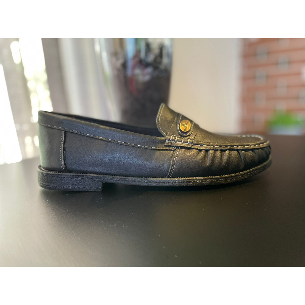 Mocassim masculino em couro preto