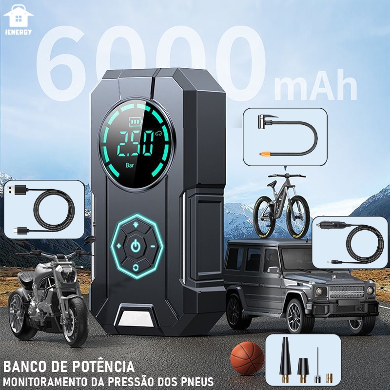 Mini Compressor de Ar Digital Portátil – US