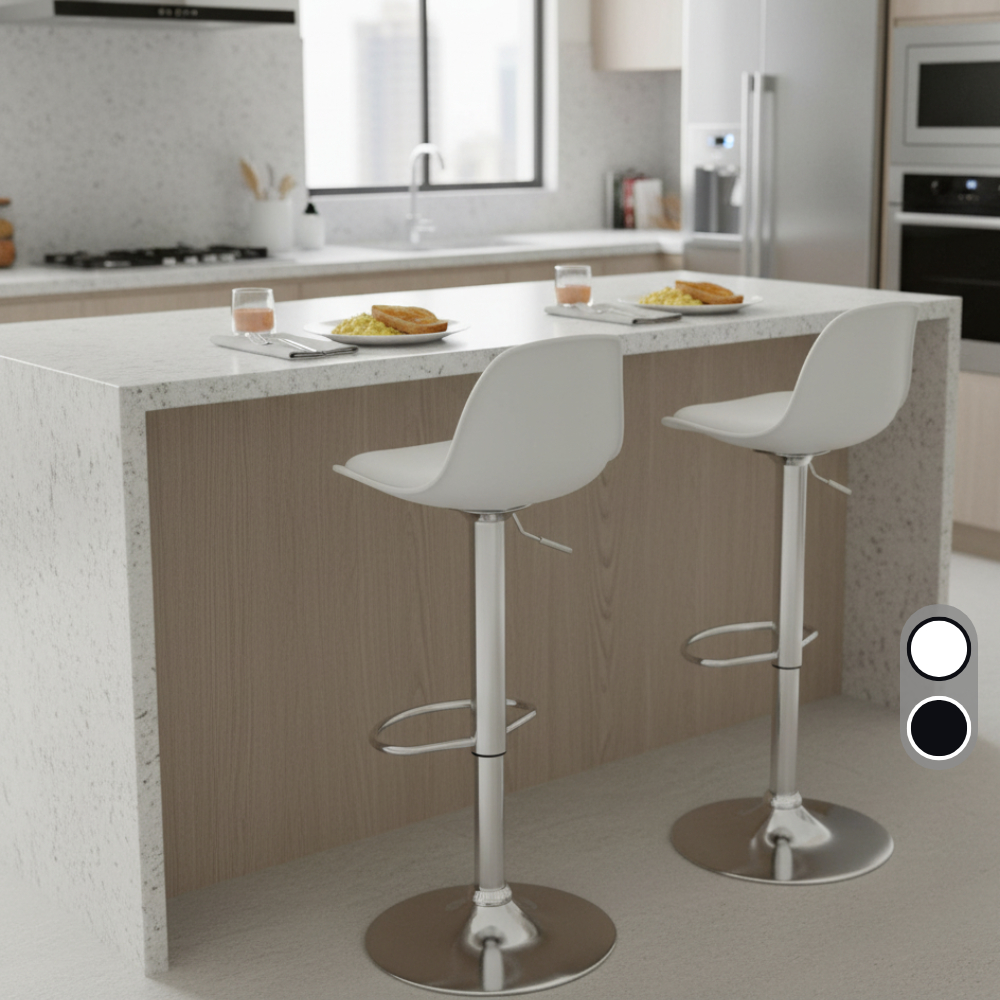 Banqueta Eiffel Giratória Estofada com Encosto Sa