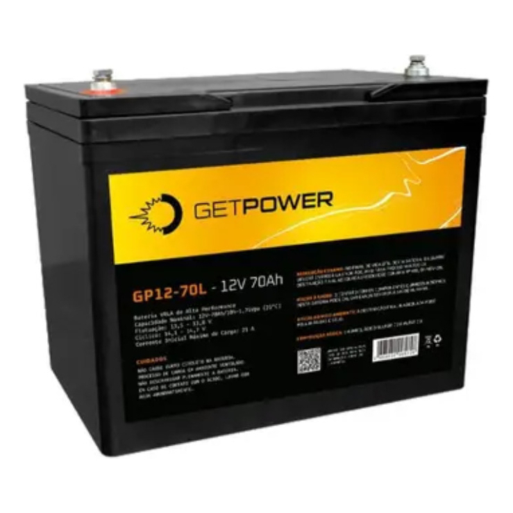 Bateria 70Ah Gel para Som Automotivo , Nobreak,  S