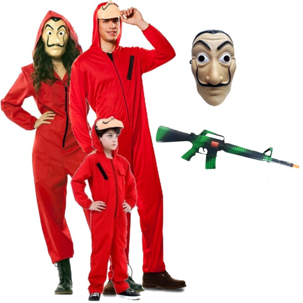 Fantasia La Casa de Papel Máscara Plástico Metra