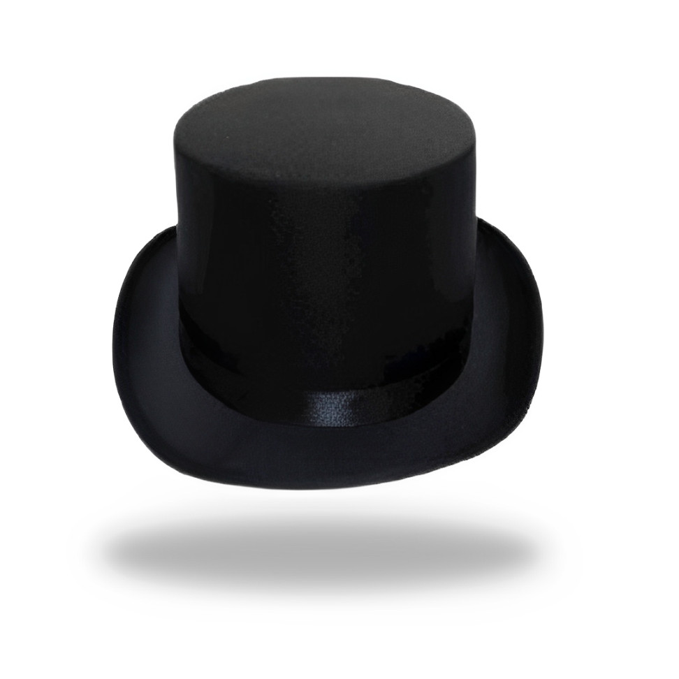 Cartola de Mágico Revestida com Tecido Aveludado 