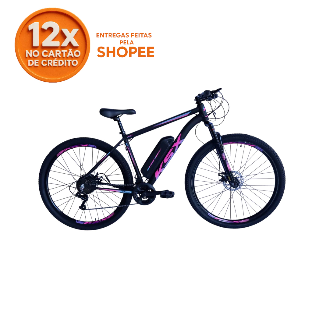 BICICLETA KSX MOTOR ELÉTRICA 350W 21V SHIMANO C/