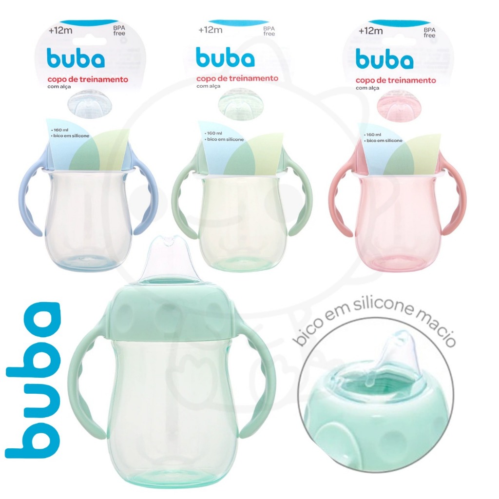 Copo De Treinamento buba Com Alça Buba 160ml rosa