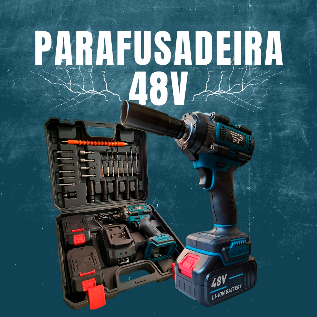 Furadeira Parafusadeira Chave Impacto Elétrica de
