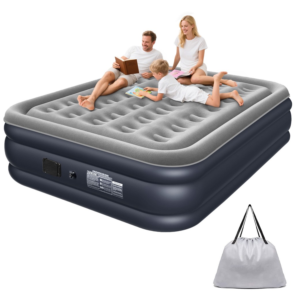 Colchão Inflável Queen Casal com Bomba Elétrica