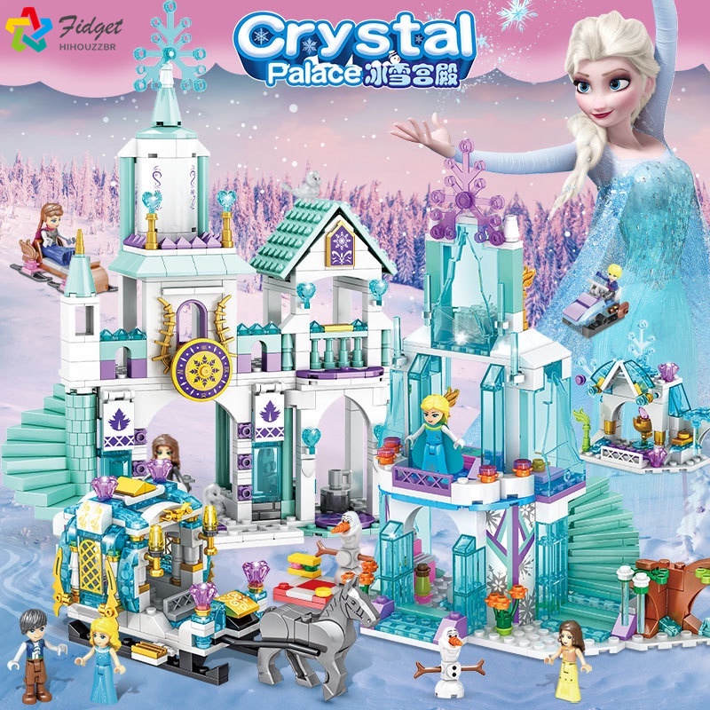 735 Pçs Disney Frozen 2 princesa castelo modelo m