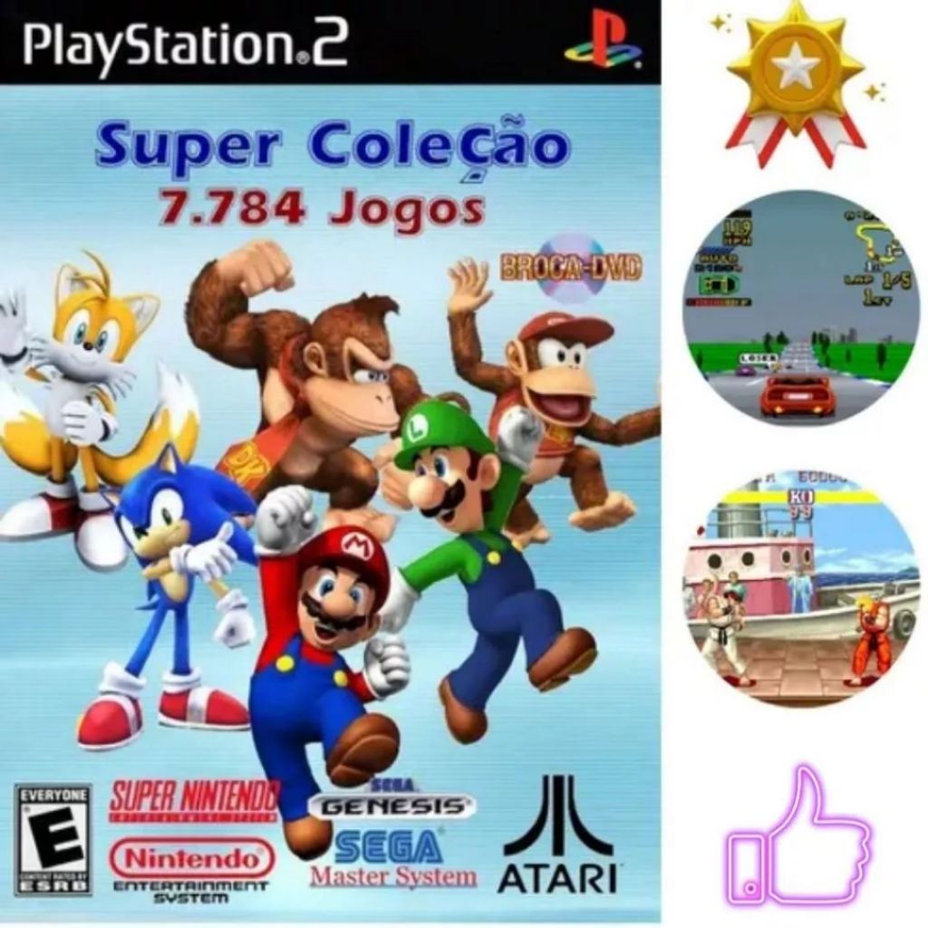 Jogo Super Classicos Mario E Outros PS2 Playstatio